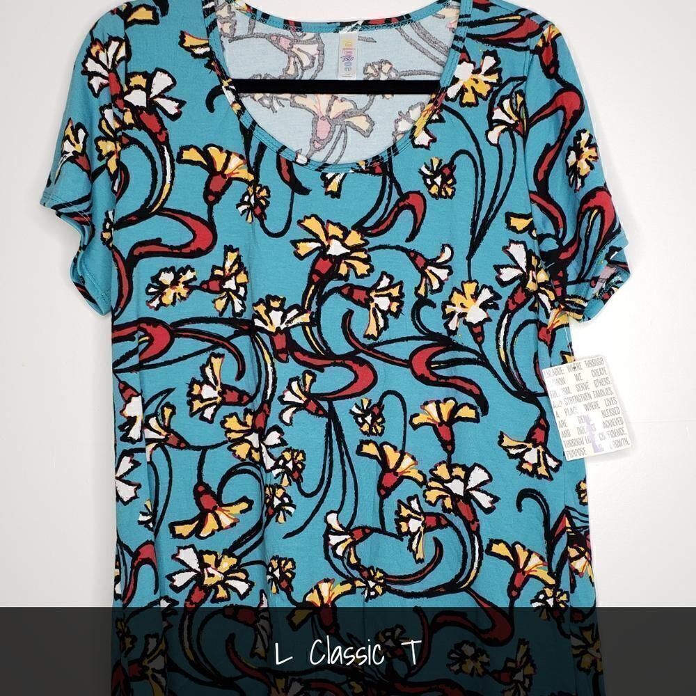 LuLaRoe Classic Tee Large Floral NEW
